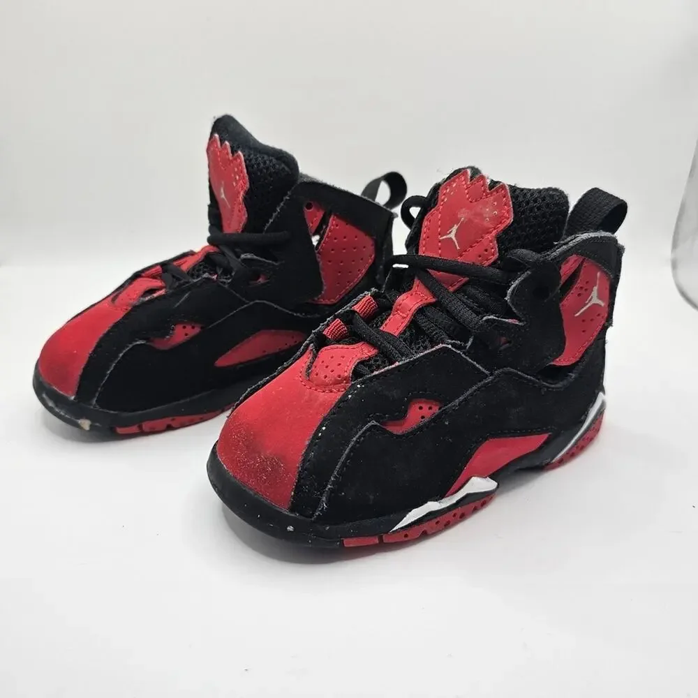 Air Jordan Air True Flight Red Black Toddler 7c